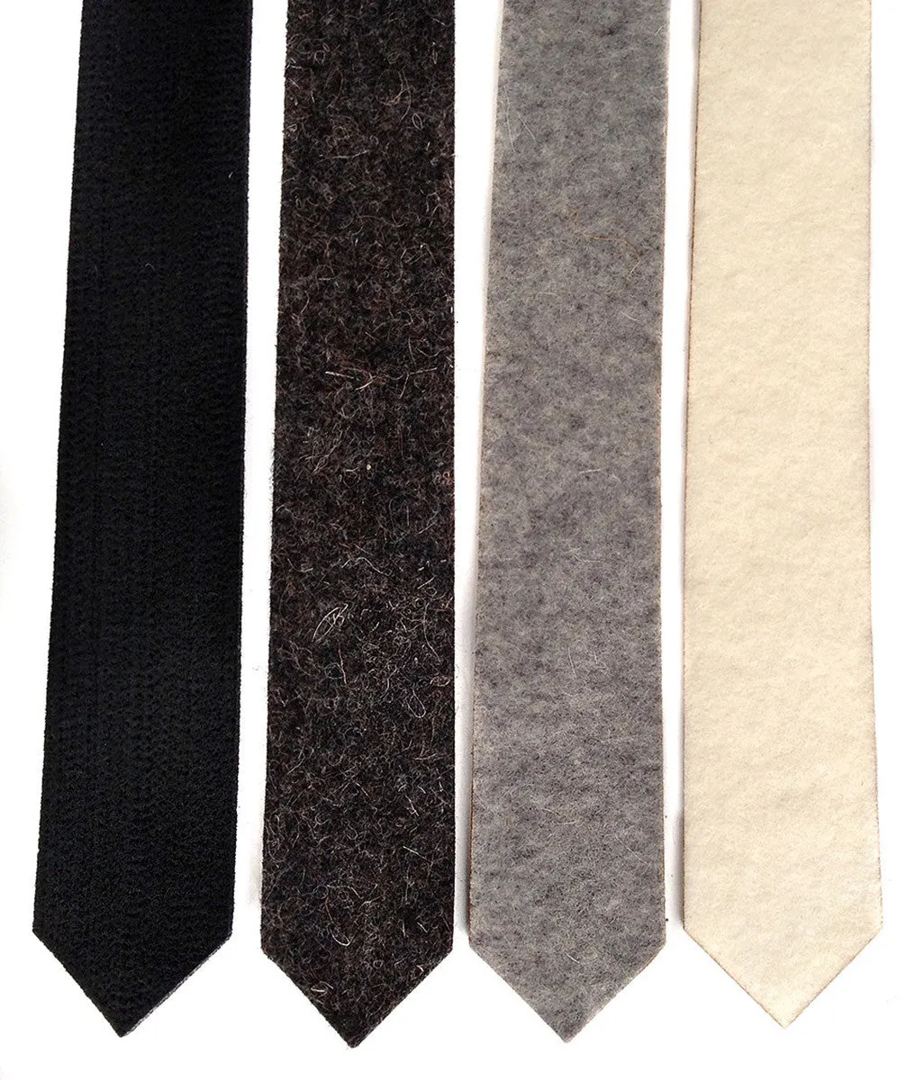 Dark Grey Industrial Felt Necktie