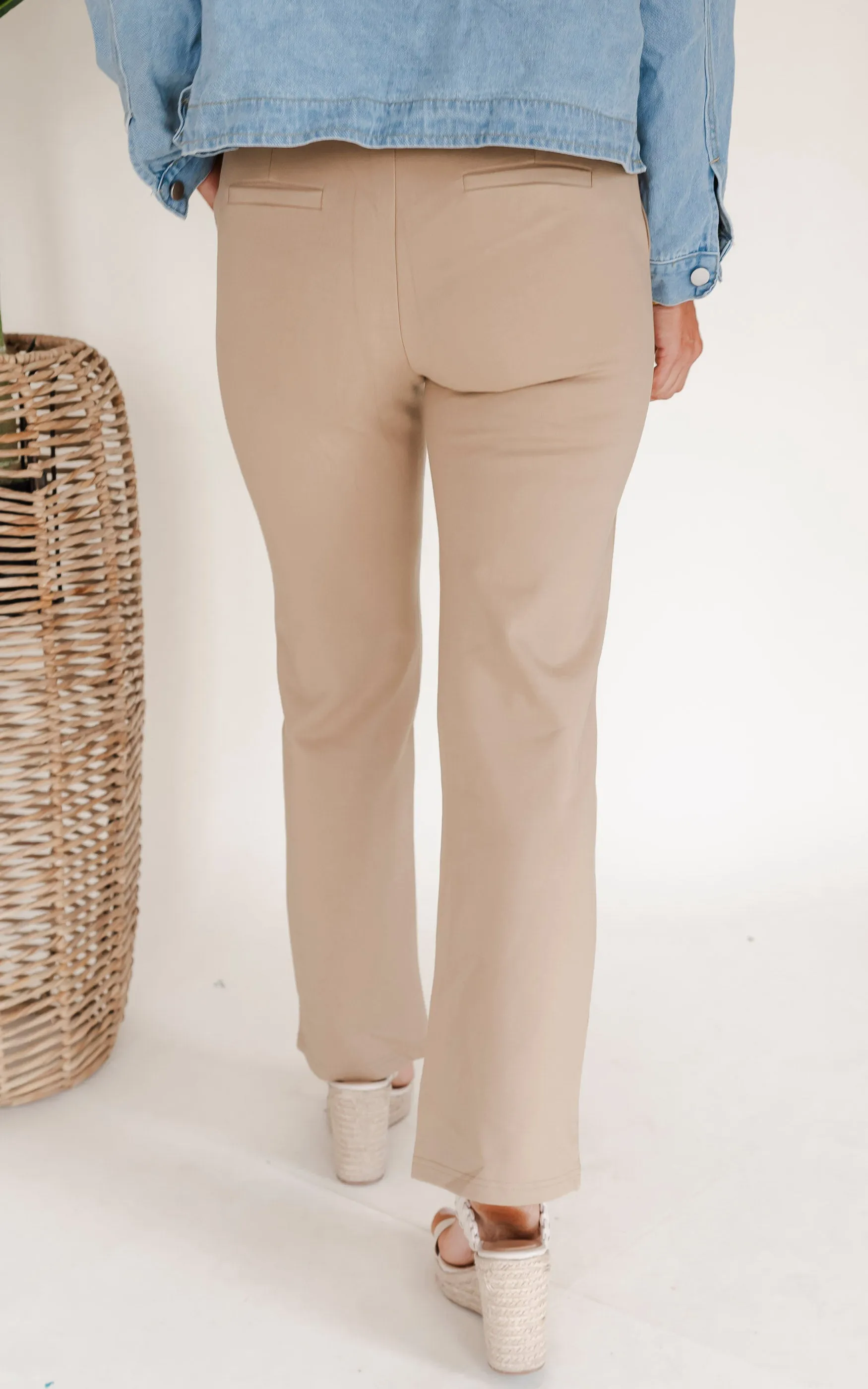 Deal Breaker High Waisted Solid Knit Pants - Final Sale