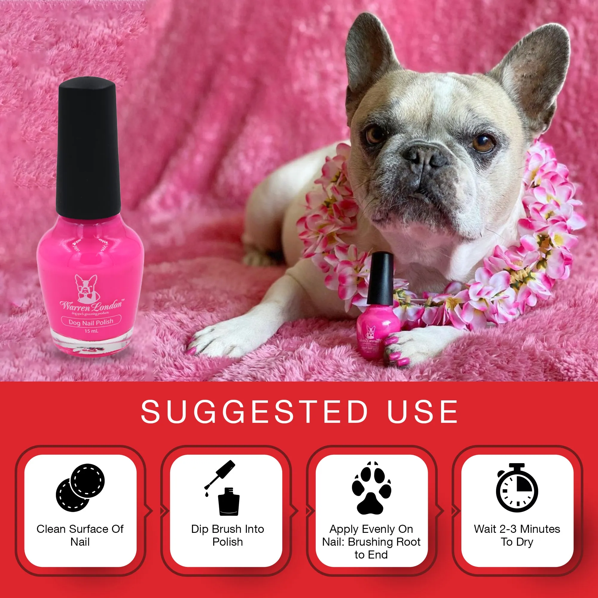 Dog Nail Polish - Polish Bottles with Brush