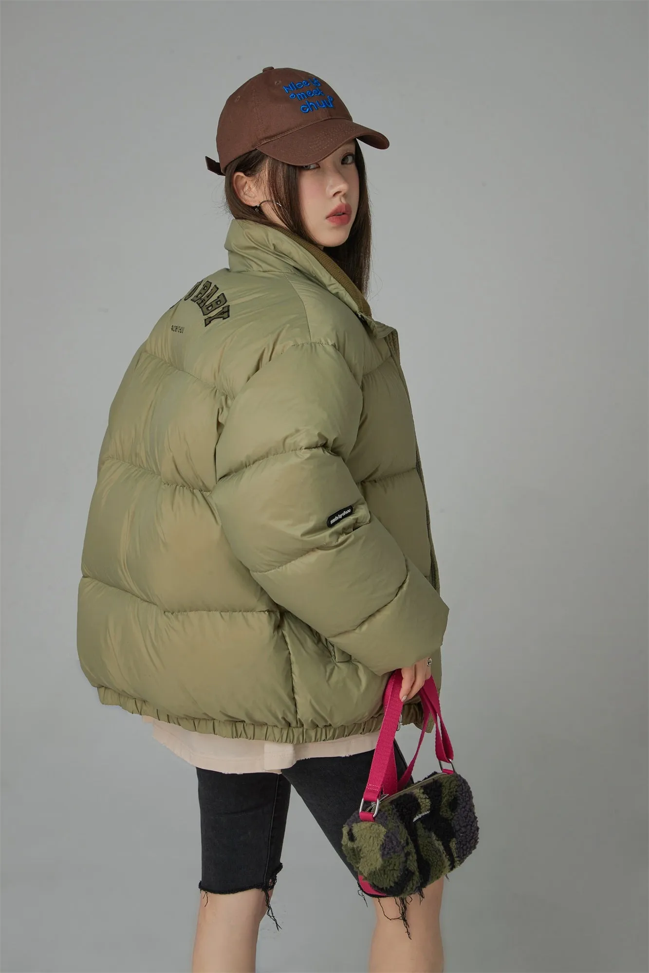 Duck Down High Neck Padded Coat