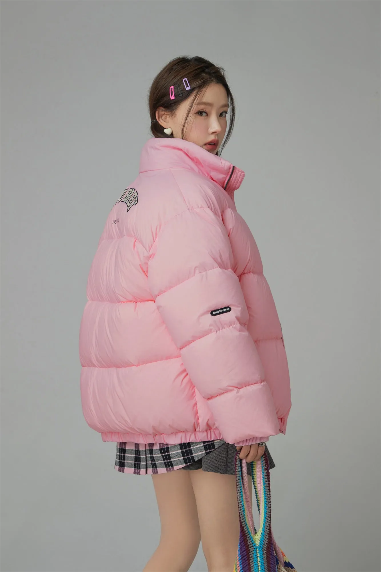 Duck Down High Neck Padded Coat