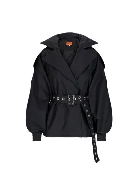 Duskregn Short Trench Coat - New Black