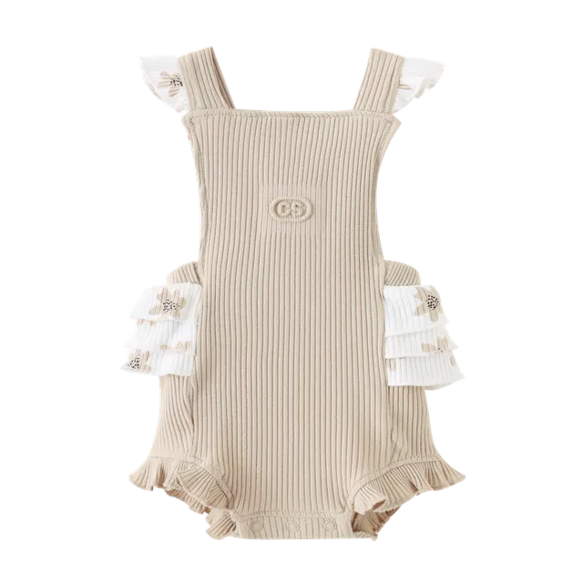 Ellie Frill Overall - Beige