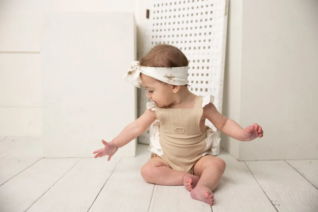 Ellie Frill Overall - Beige