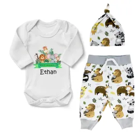 Endanzoo Home Coming Newborn Organic Gift Set - Safari Hugs