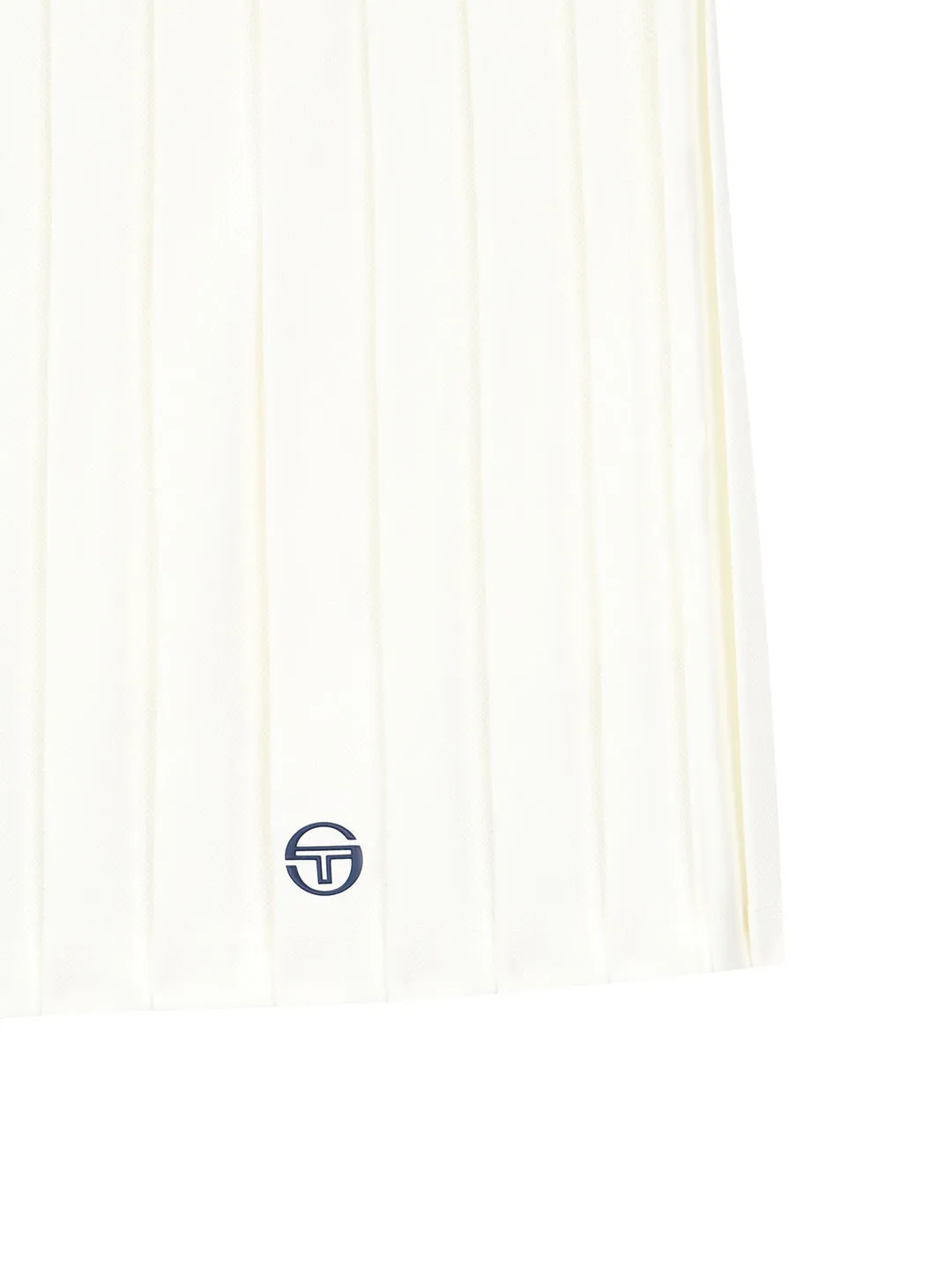 Essential Pique Pleats Skirt- Off White