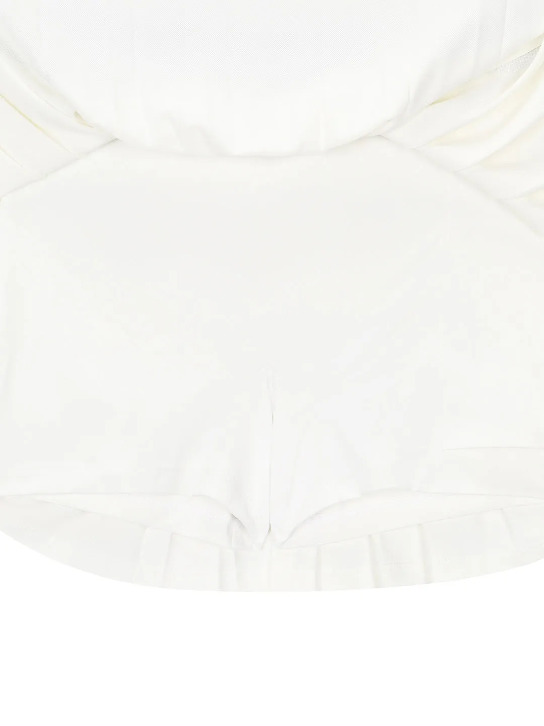 Essential Pique Pleats Skirt- Off White