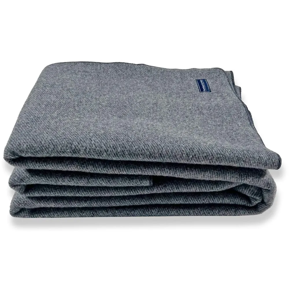 Factory Second Summit Wool Blanket - Navy