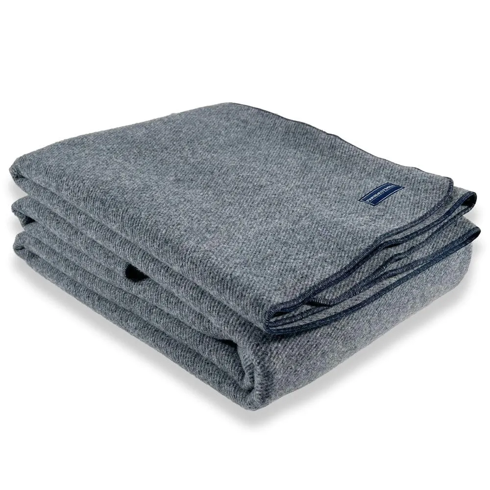 Factory Second Summit Wool Blanket - Navy