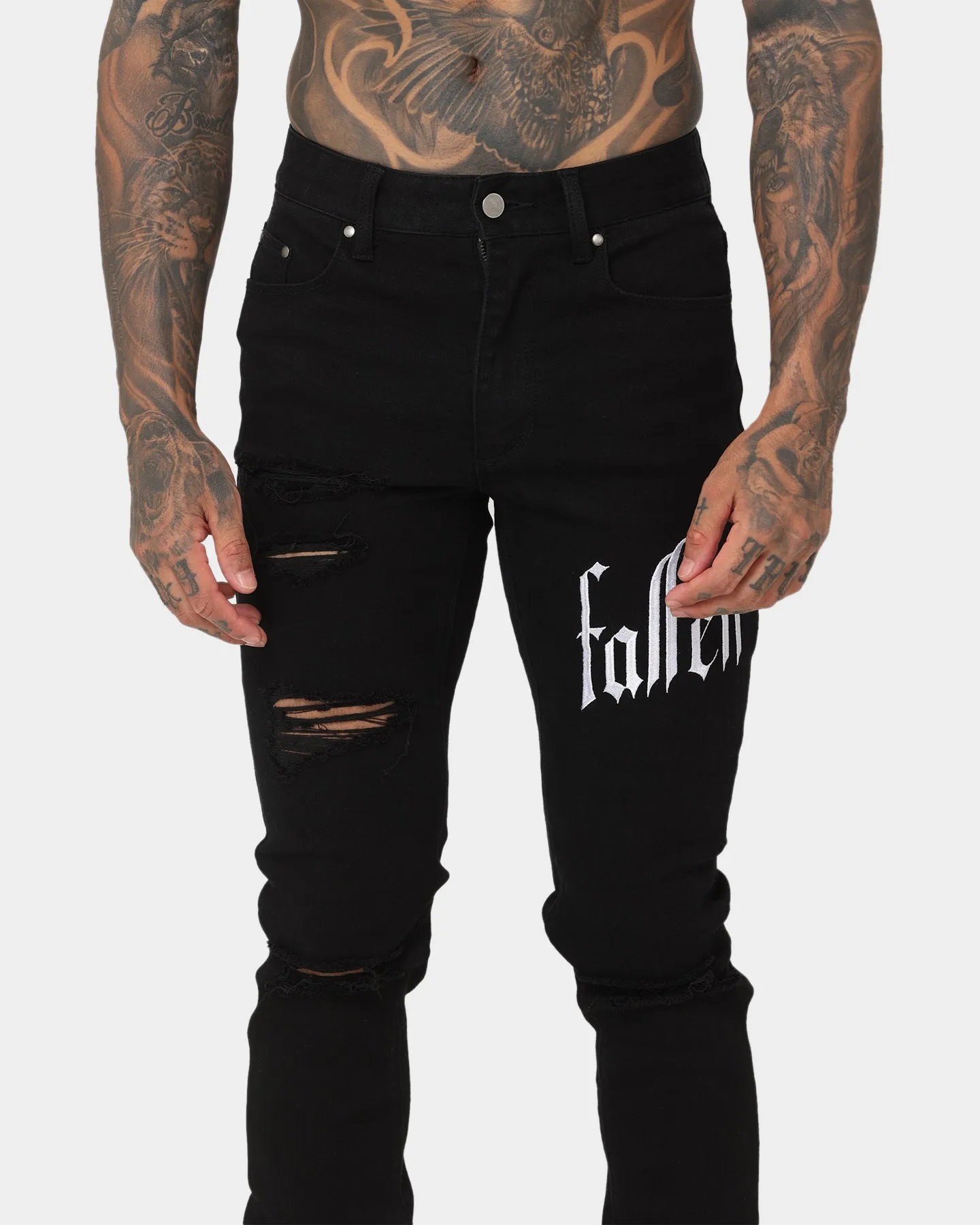 Fallen Breed Logo Denim Jeans Black