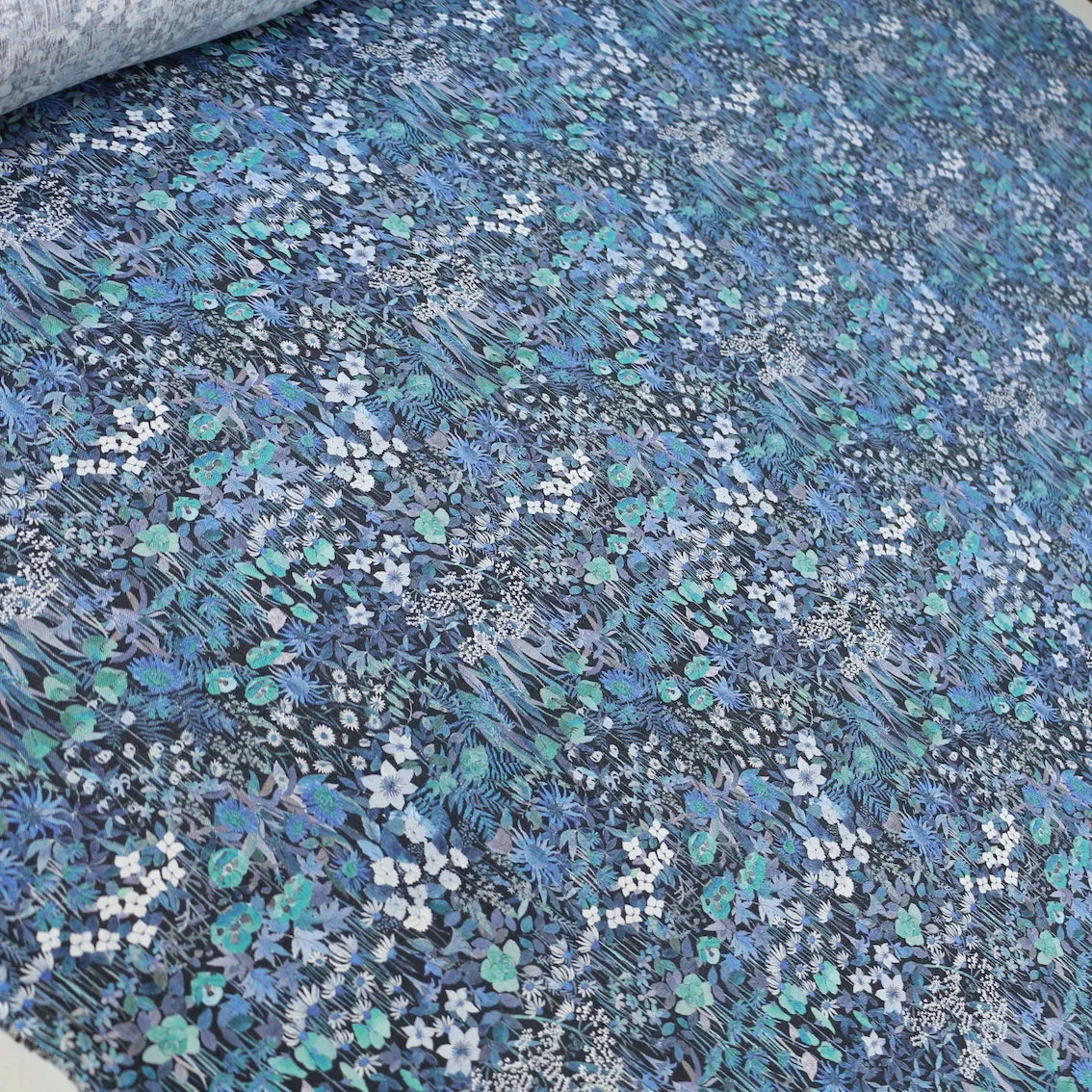 Faria Flowers Blue - Liberty Sycamore Linen