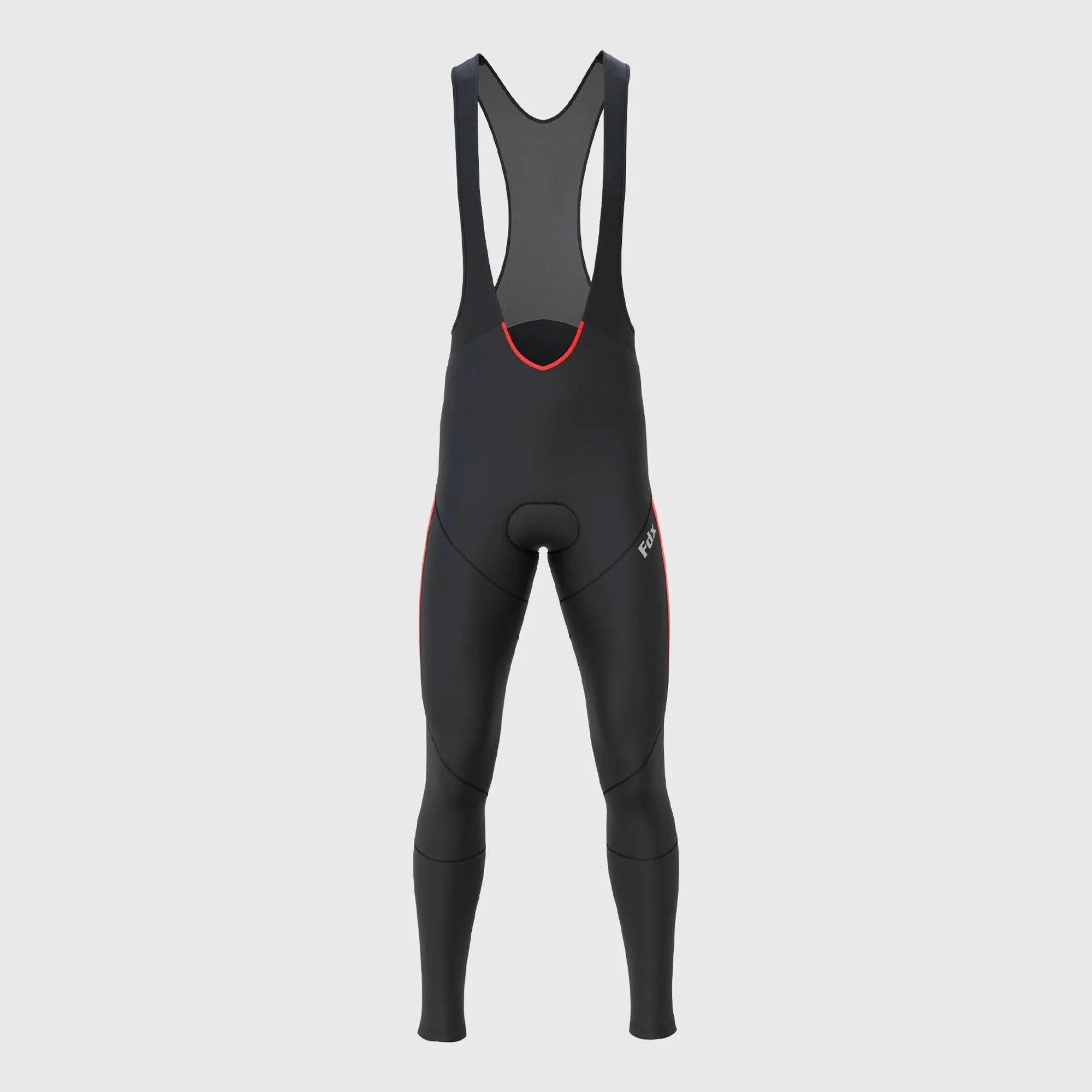 Fdx Arch Men's & Boy's Red Thermal Padded Cycling Cargo Bib Tights