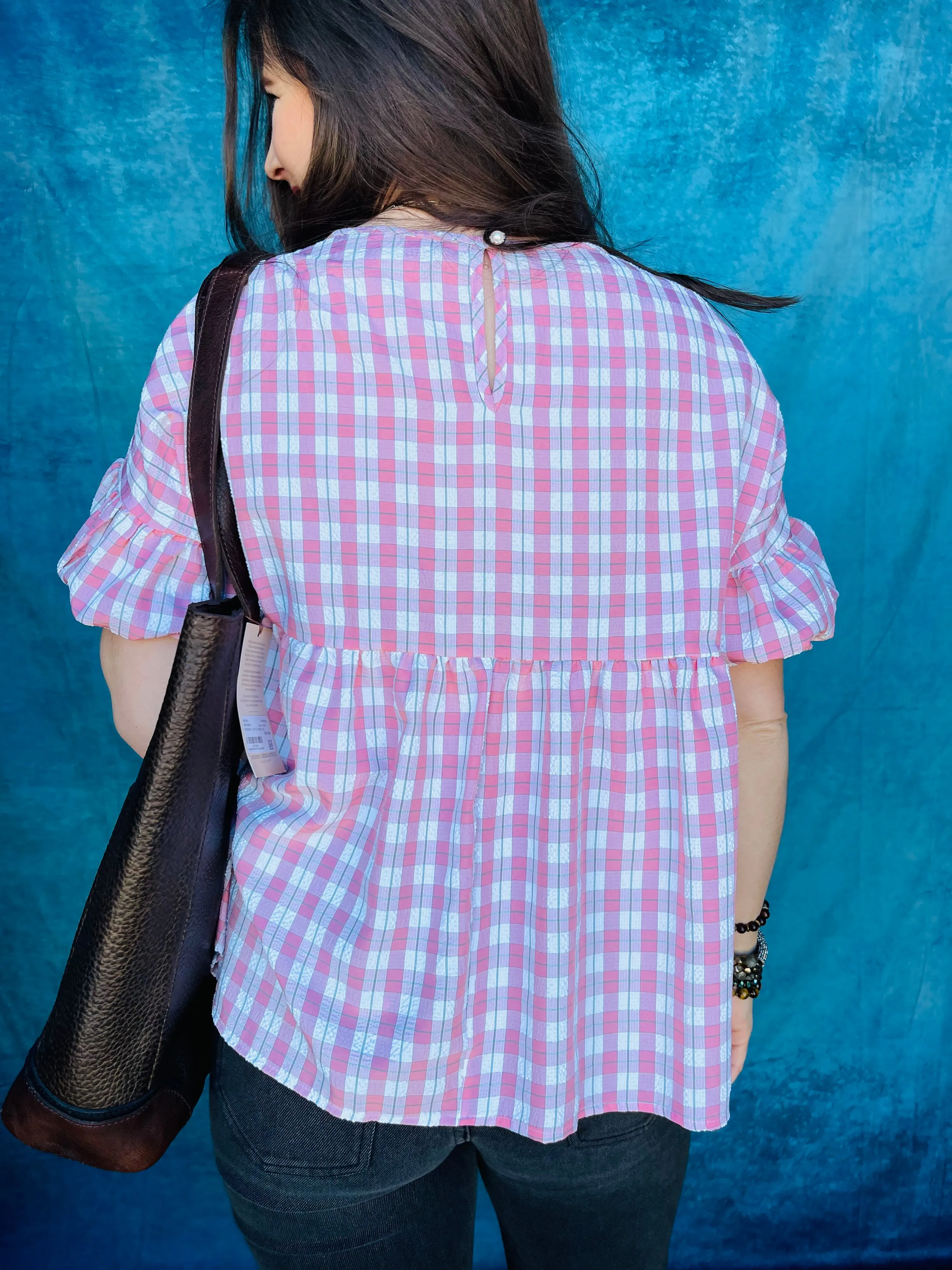 Feeling Plaid Blouse