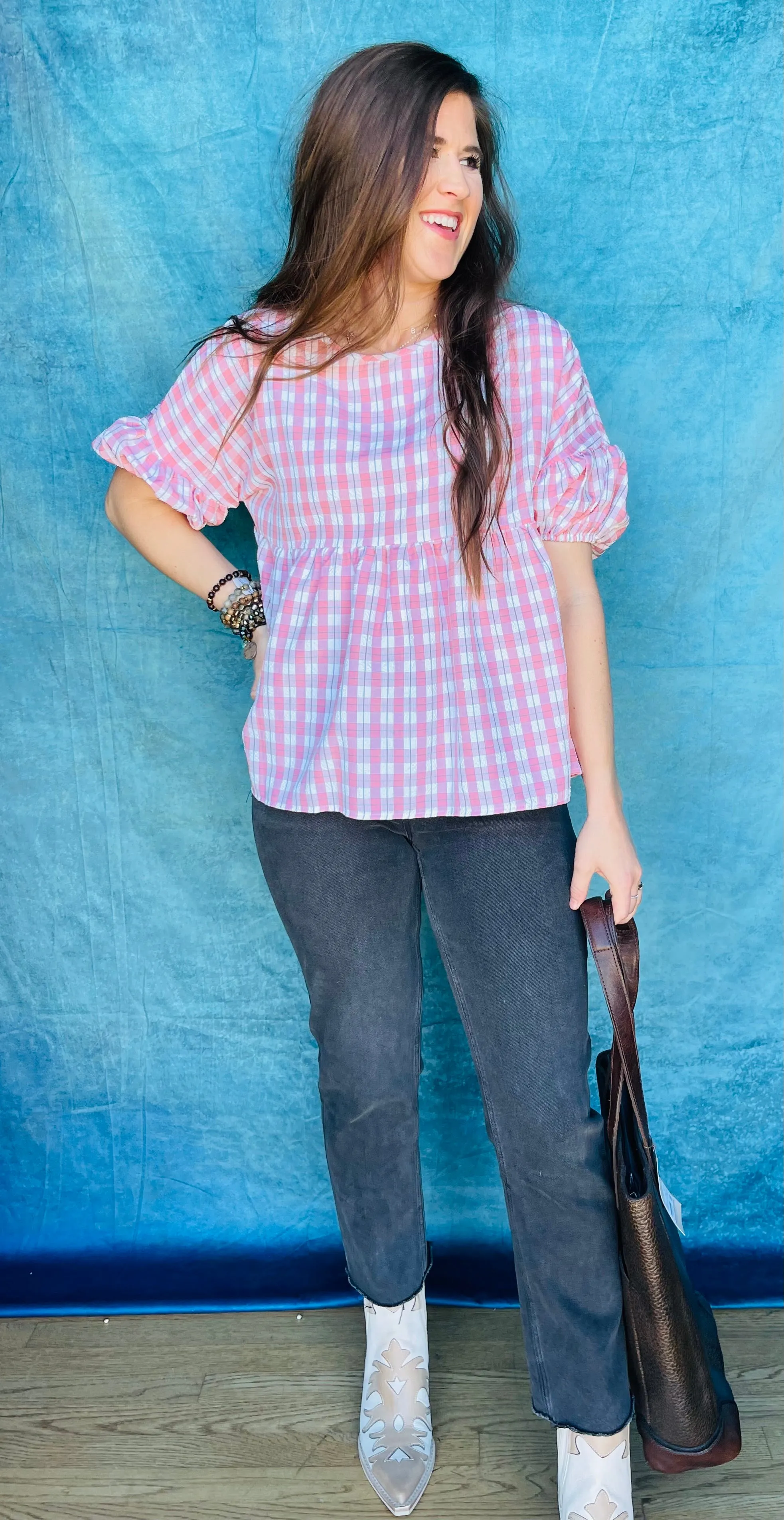 Feeling Plaid Blouse