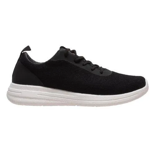 FreeShield Womens Real Wool Casual Black Shoe