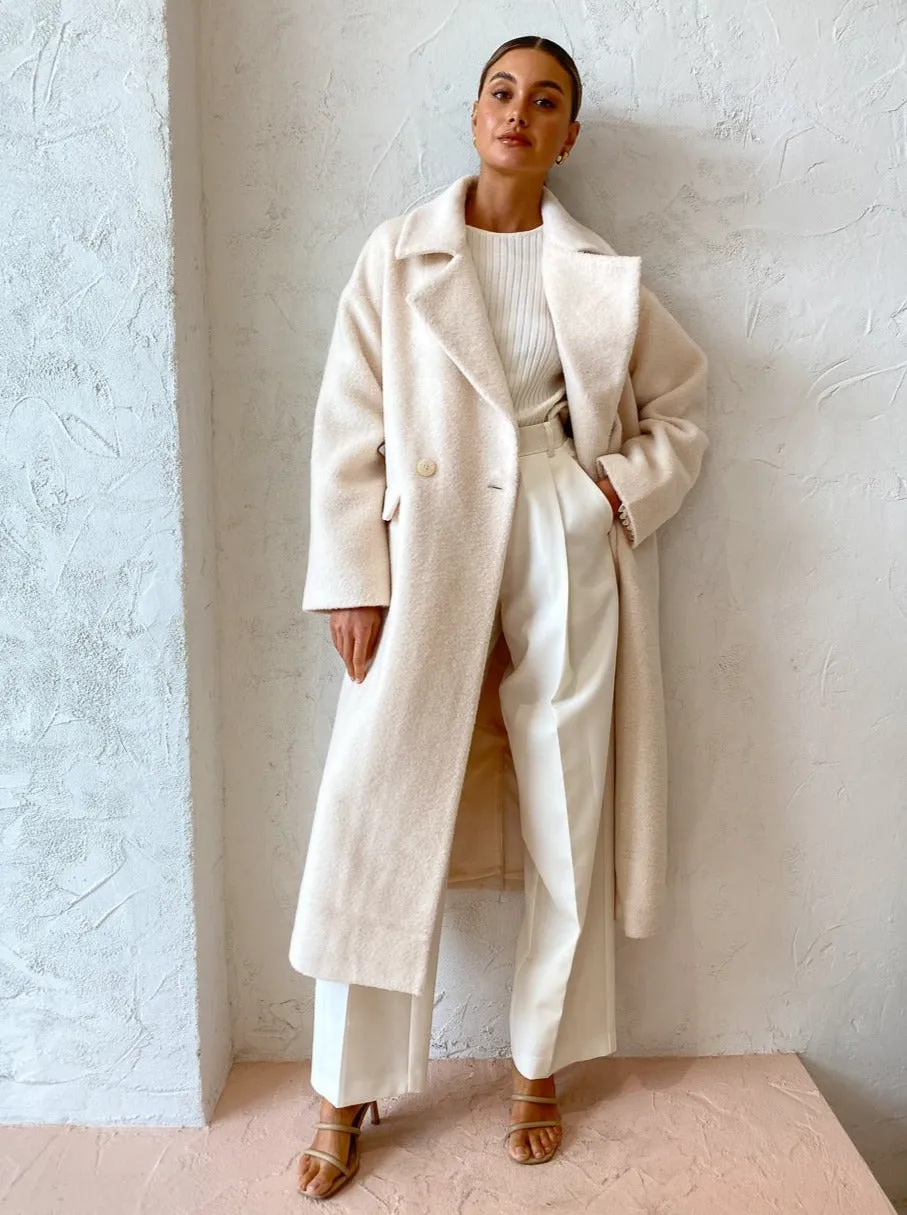 Friends with Frank The Clementine Coat in Winter White