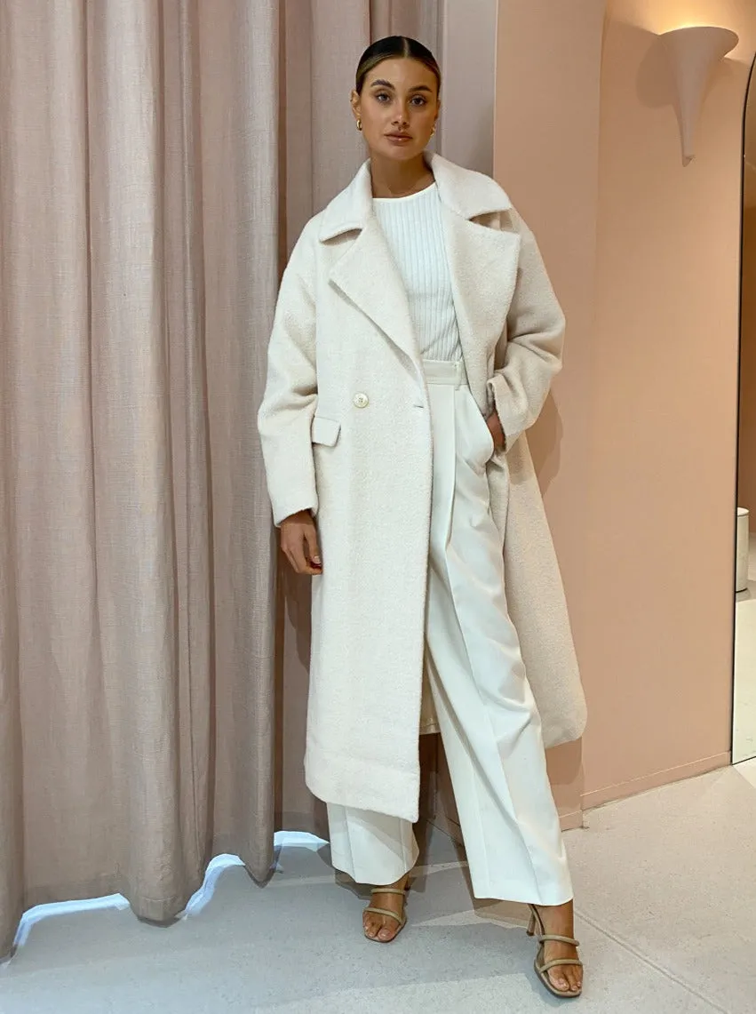 Friends with Frank The Clementine Coat in Winter White