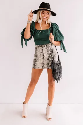 Get The Look Crop Top In Hunter Green