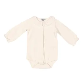 Girls Ivory Cotton Bodysuit