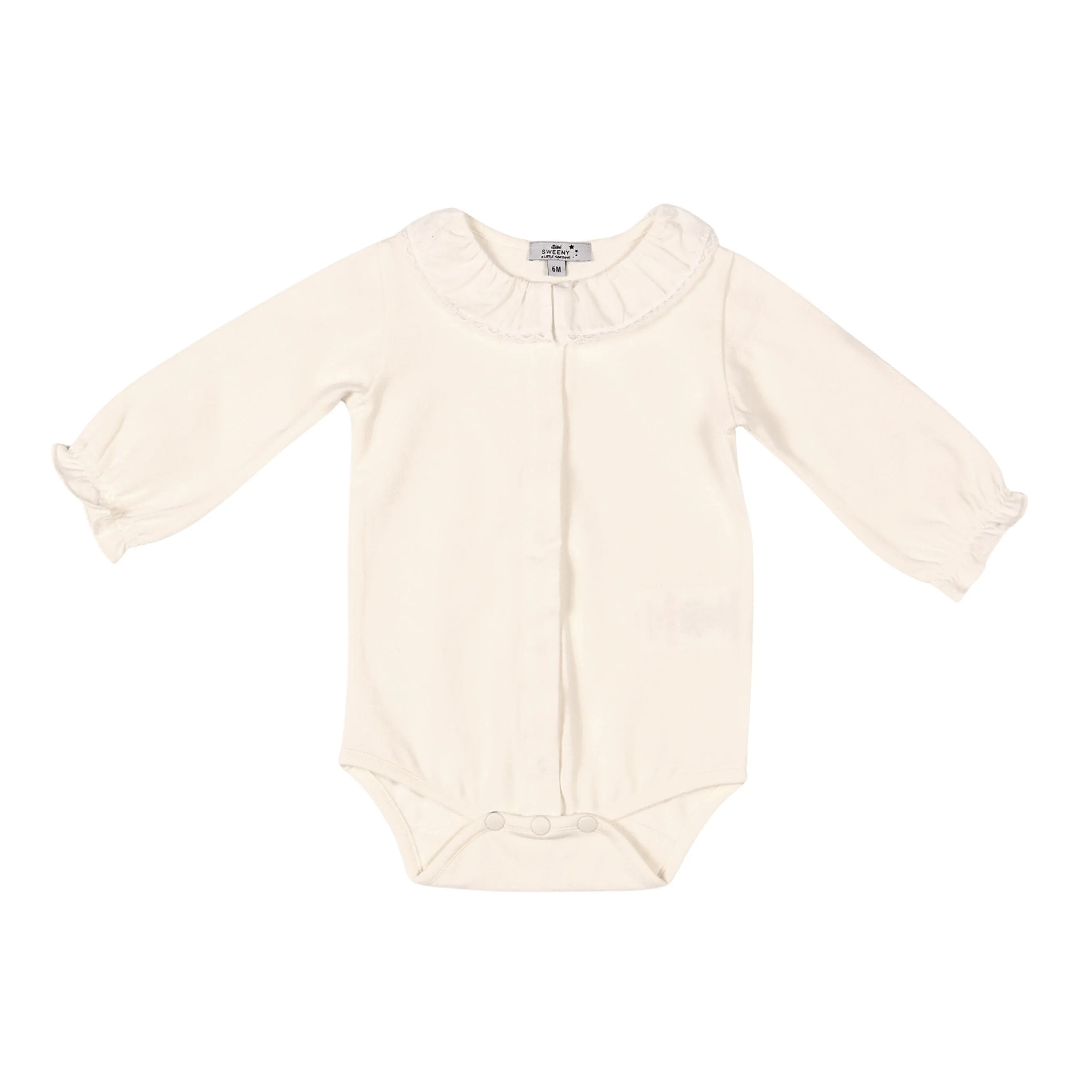 Girls Ivory Cotton Bodysuit