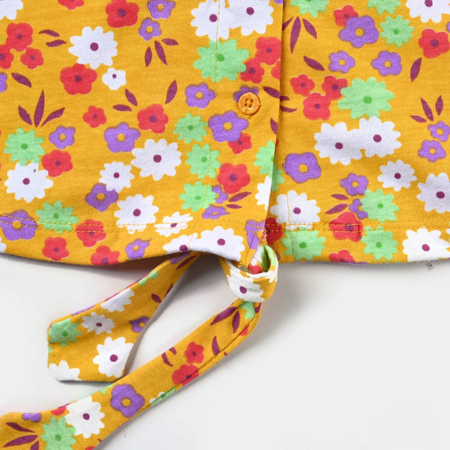 Girls Jersey Terry 2-Piece Suit Floral-Citrus