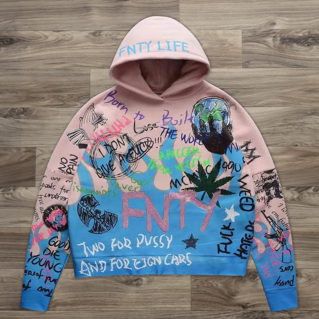 Graffiti illustration casual street hoodie