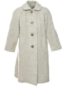 Grey Wool Coat - M