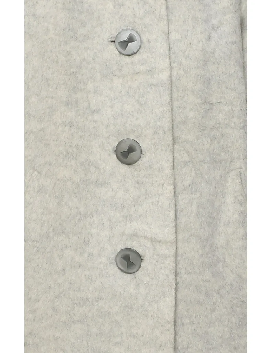 Grey Wool Coat - M