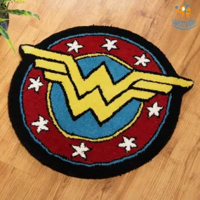 Handcrafted Wonder Woman Rug