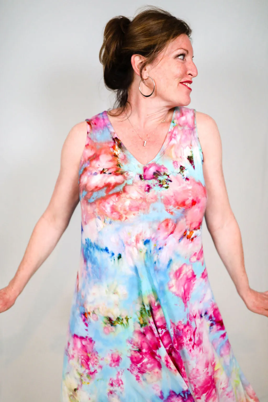 Ice Dye Women's Flowy Dress