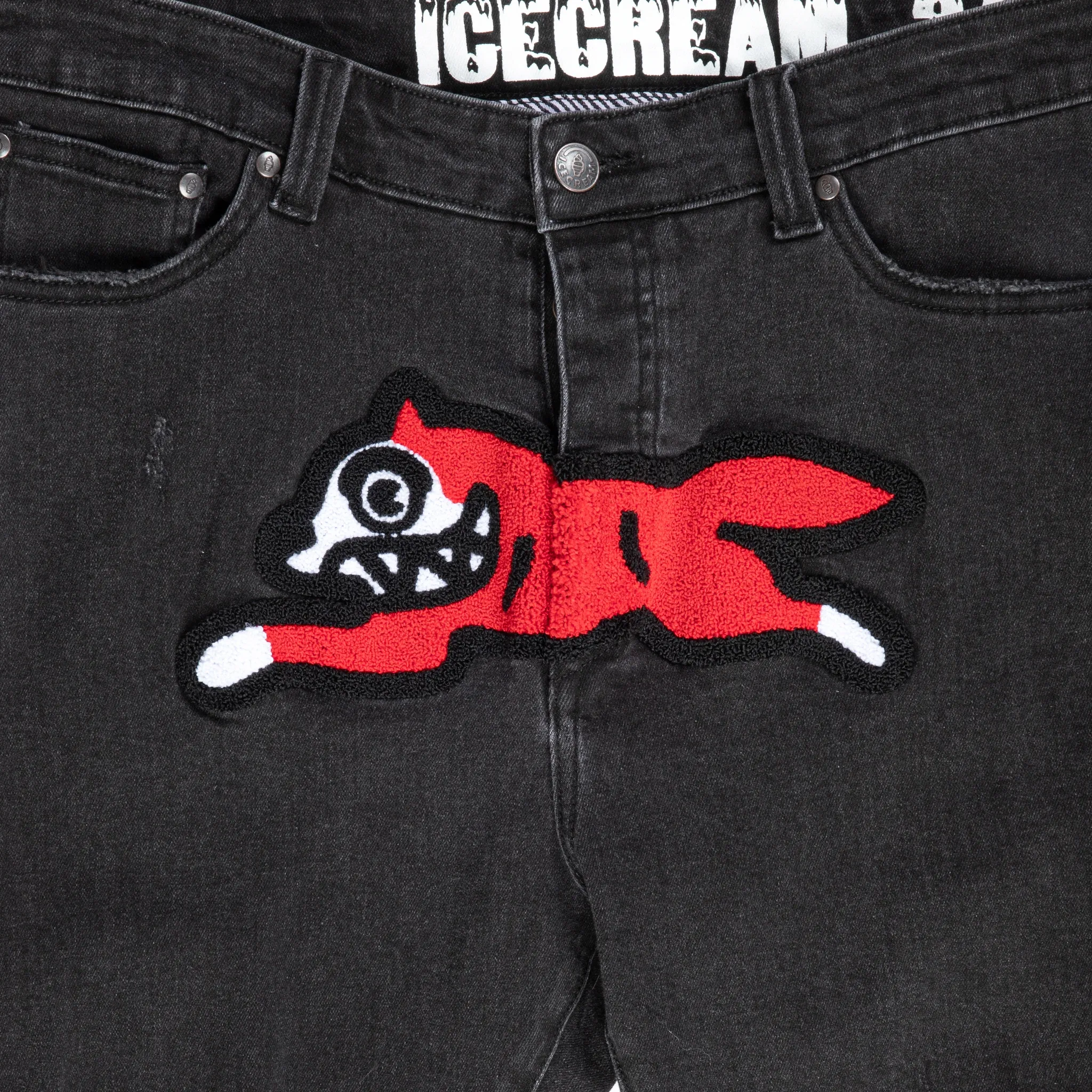 Icecream Black Running Dog Jeans