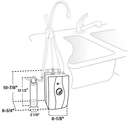 InSinkErator HWT-F1000S Instant Hot Water Tank and Filtration System