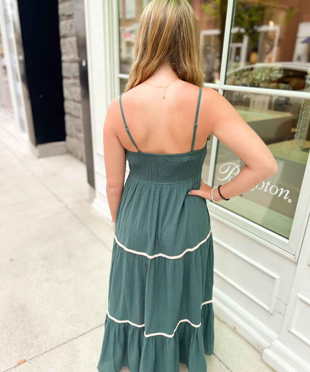 Island Escape Smocked Maxi Dress