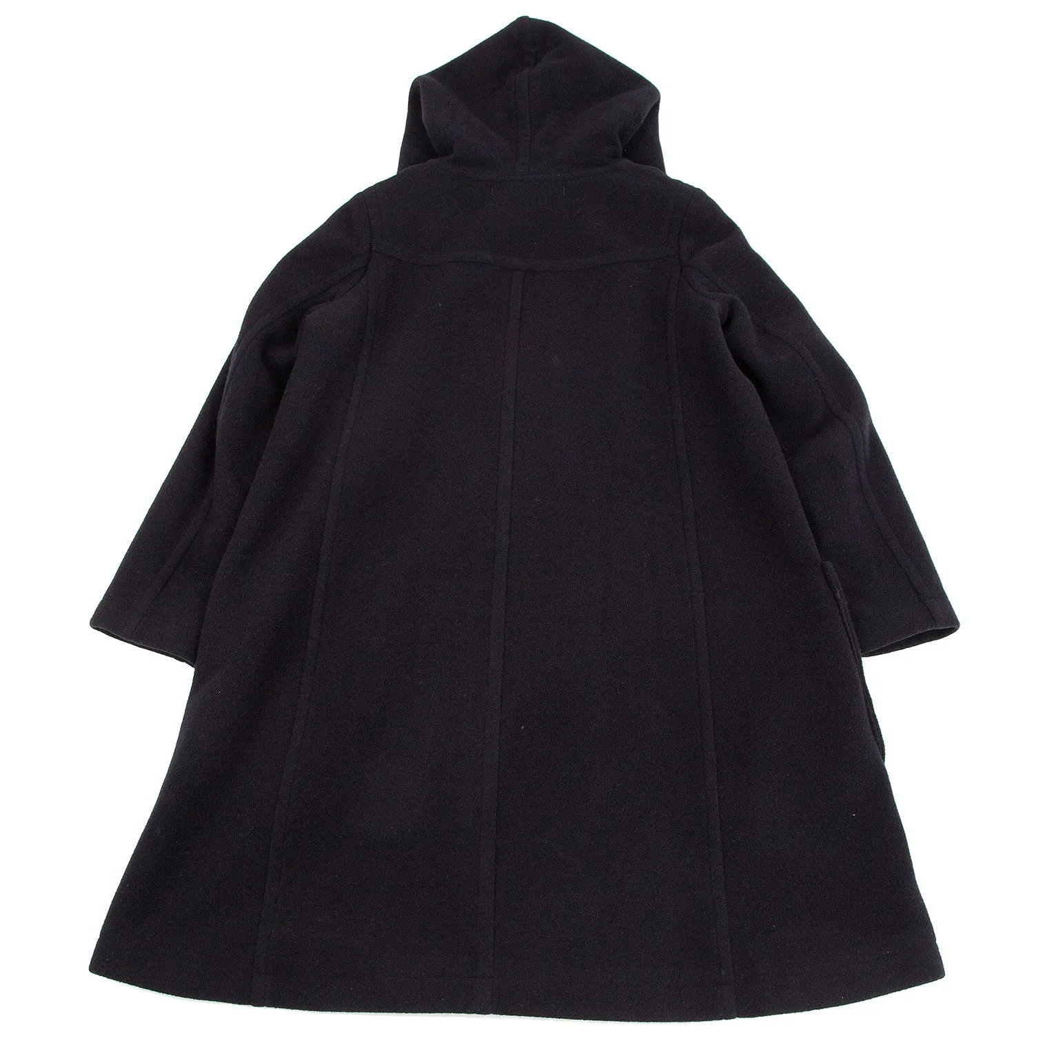 ISSEY MIYAKE JAPAN. zucca, Navy Wool Hooded Car Coat