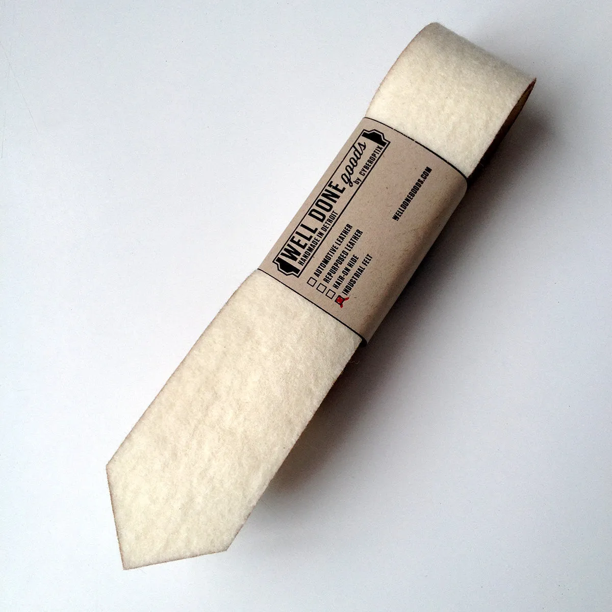 Ivory Industrial Felt Necktie