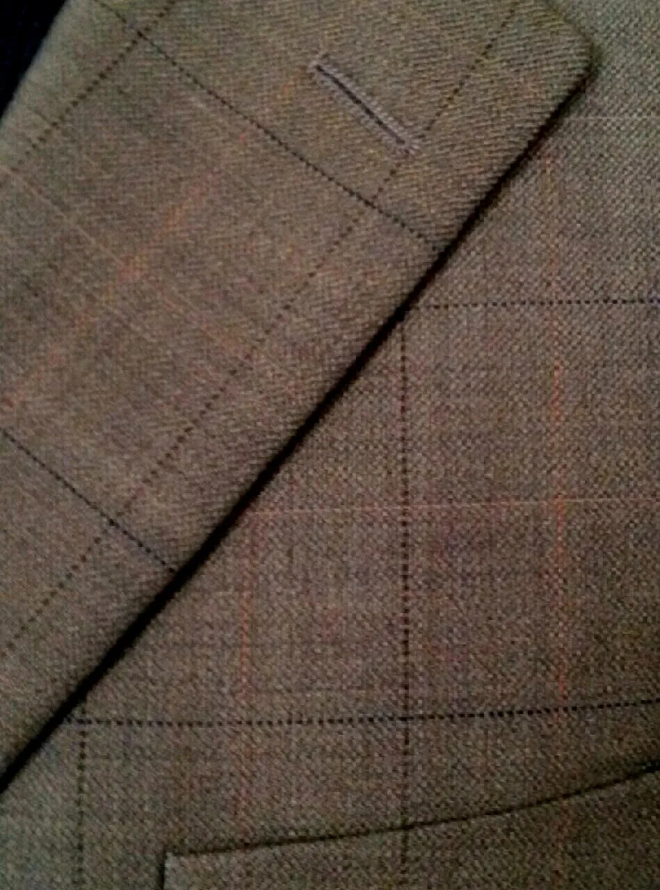 Jack Victor- Olive/ Taupe Windowpane Sport Coat- Size 44L