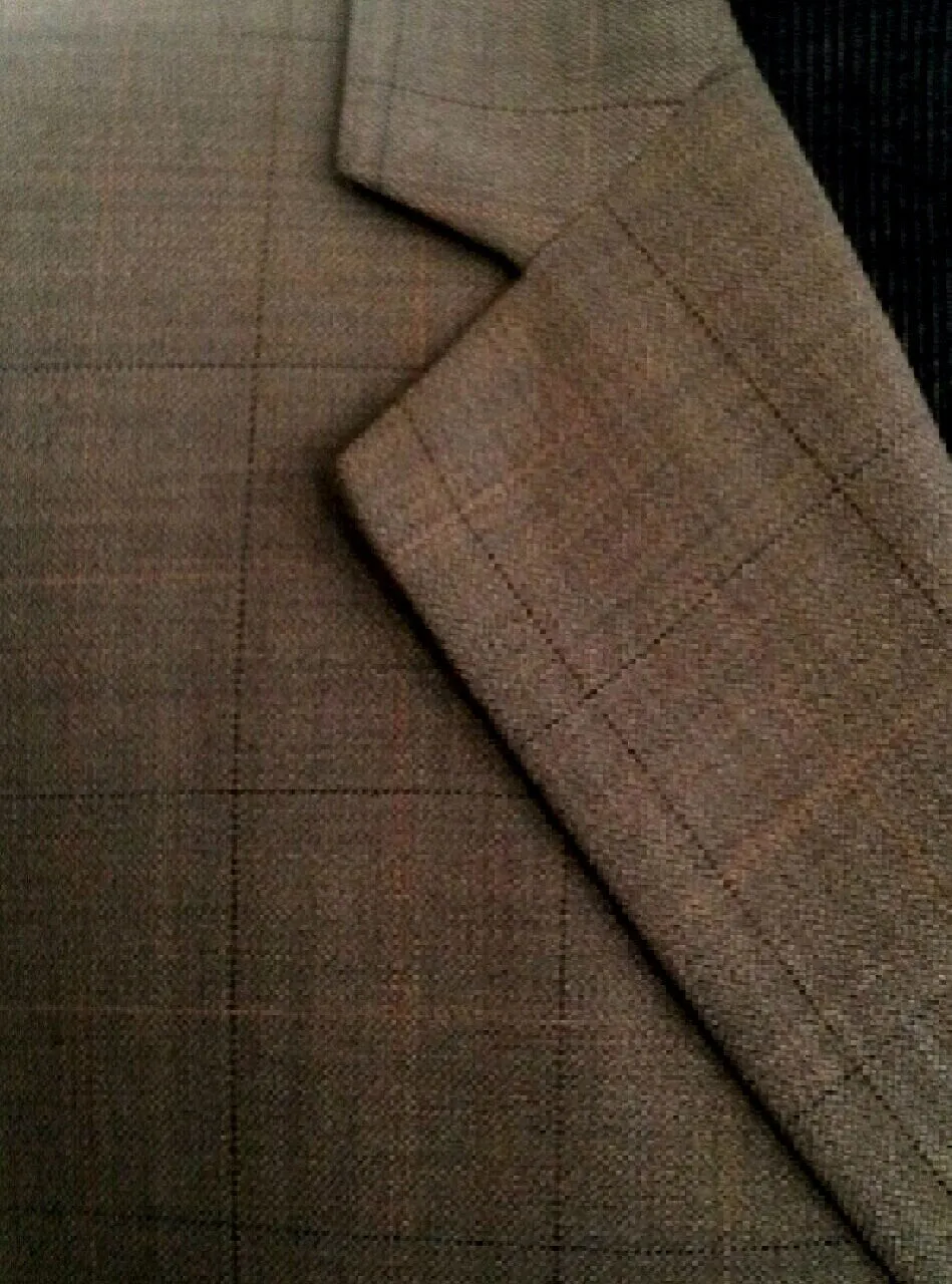 Jack Victor- Olive/ Taupe Windowpane Sport Coat- Size 44L