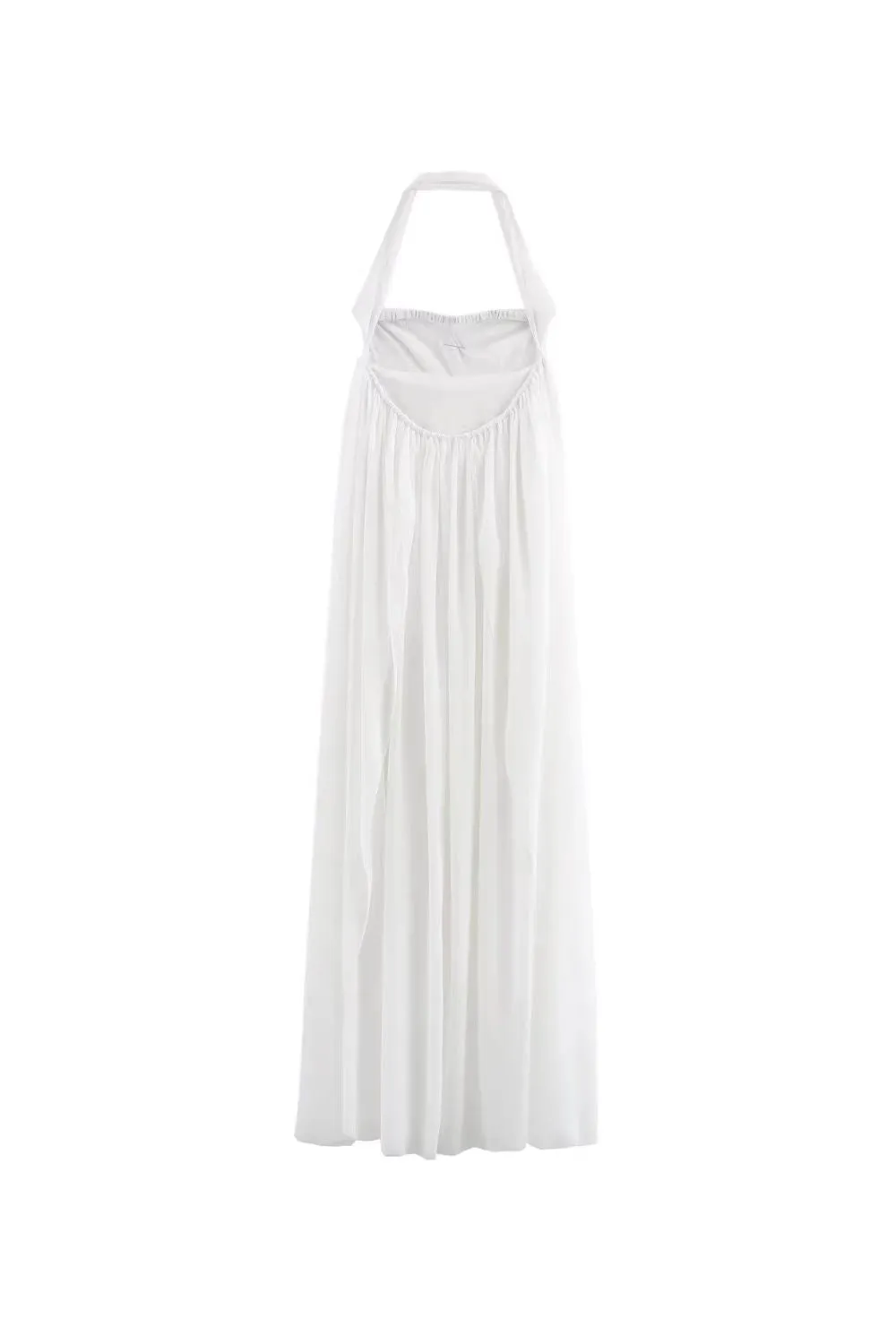 'Jasmine' Backless Halter Pleated Maxi Dress