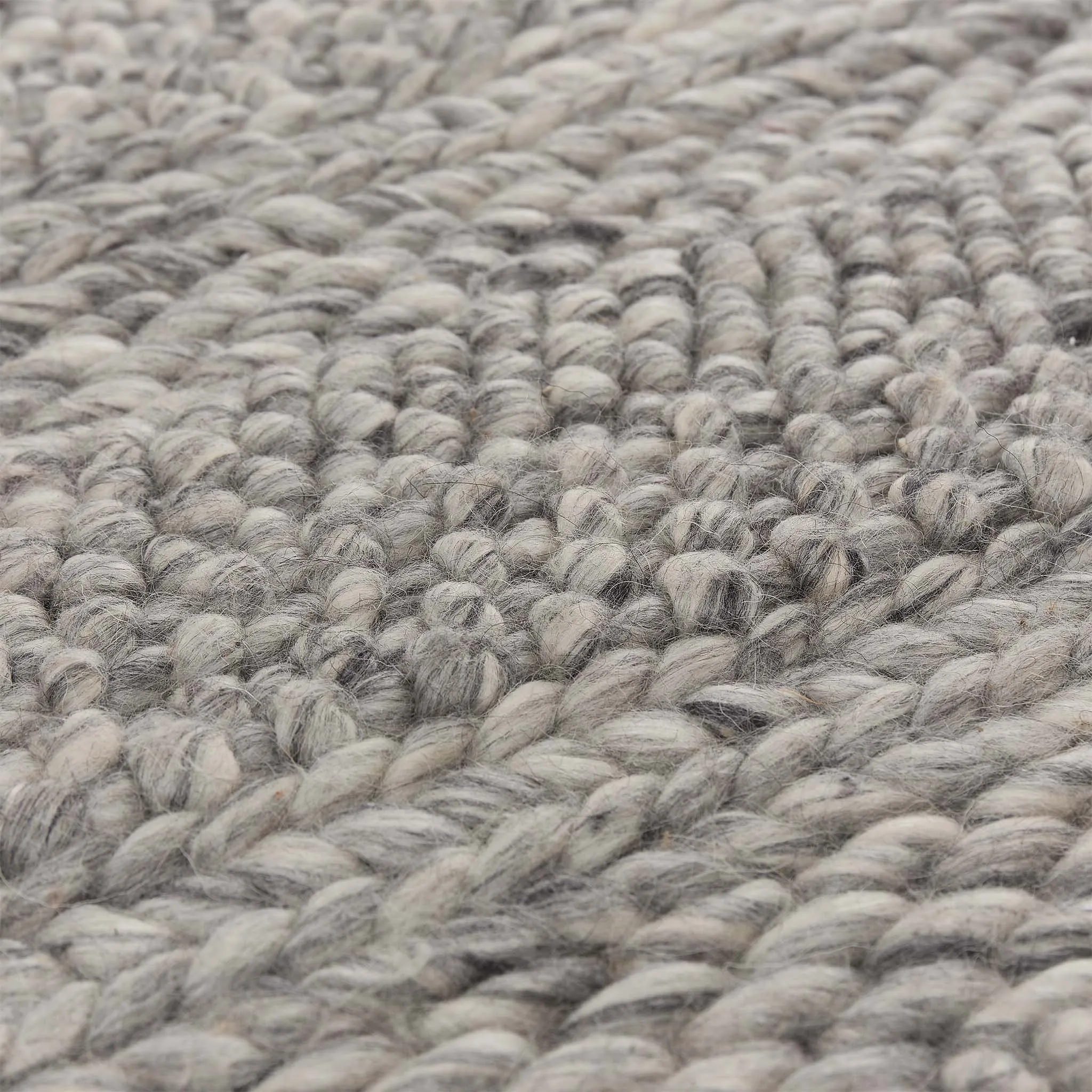 Kagu wool rug [Grey melange]