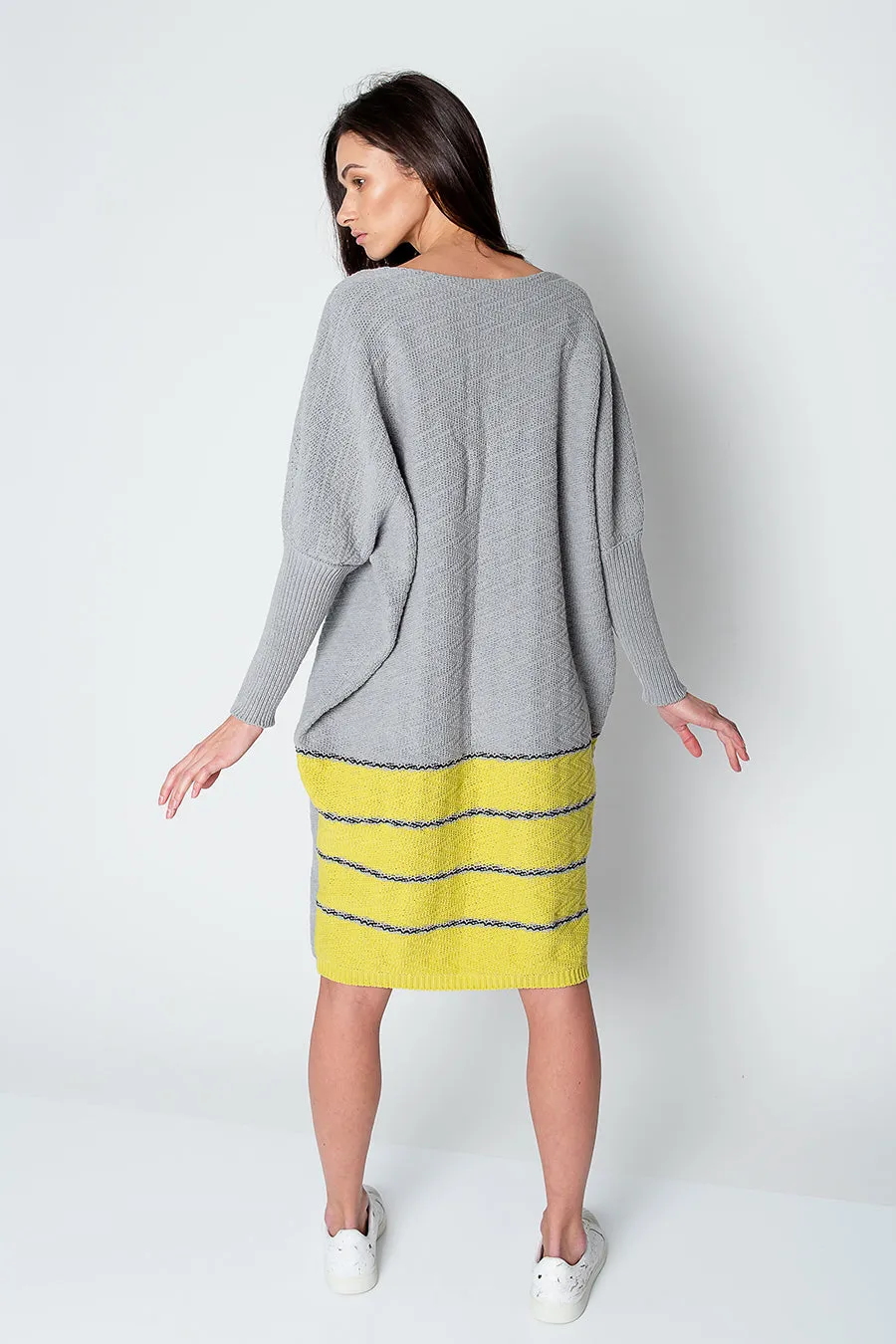 Knit Cotton Grey Dress