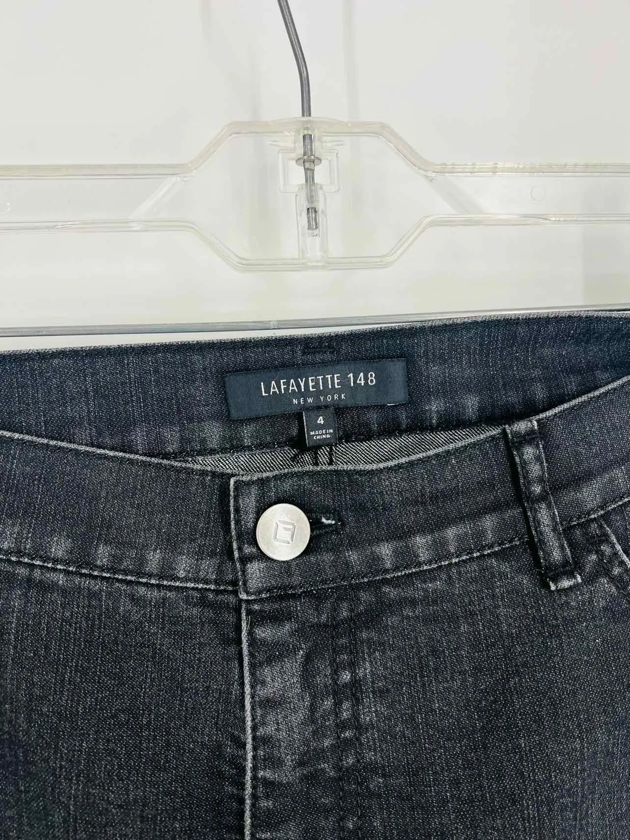 Lafayette 148 Size 4 Black Denim Premium Denim Jeans