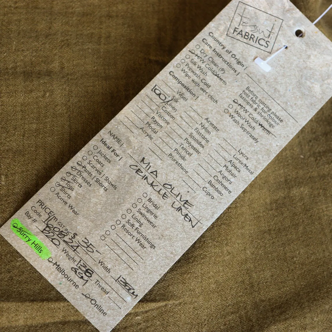 Last Chance of Mia Olive Crinkle Linen