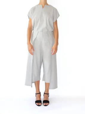 Layered Organic Cotton Culottes, Grey