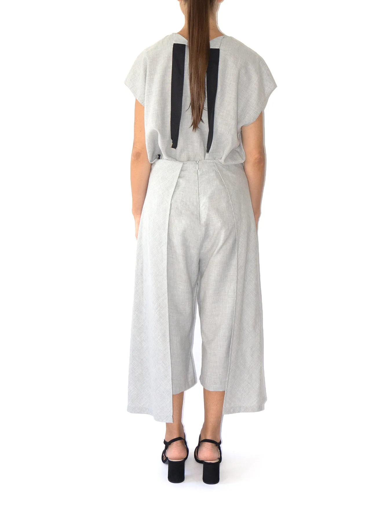 Layered Organic Cotton Culottes, Grey