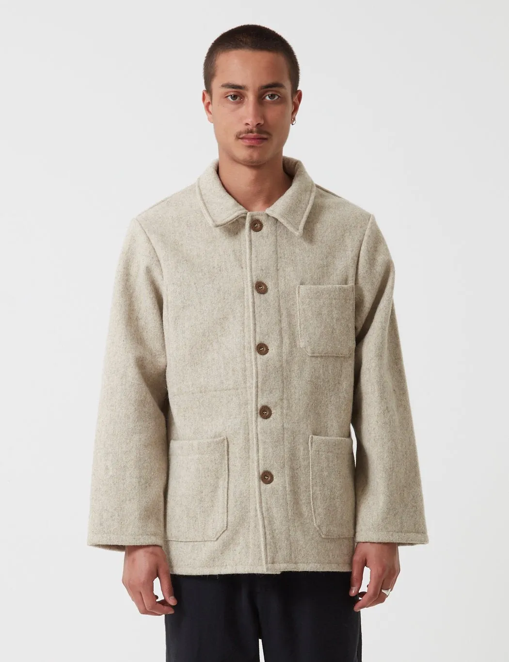 Le Laboureur Burel Wool Work Jacket - Beige