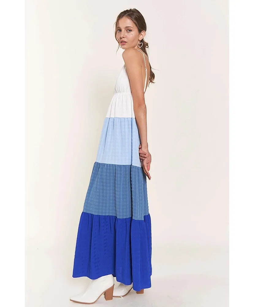 Let It Go Color Block Maxi Dress