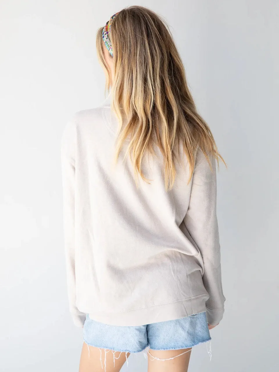 Let's Just Go Comfy Pocket Sweatshirt - Oatmeal