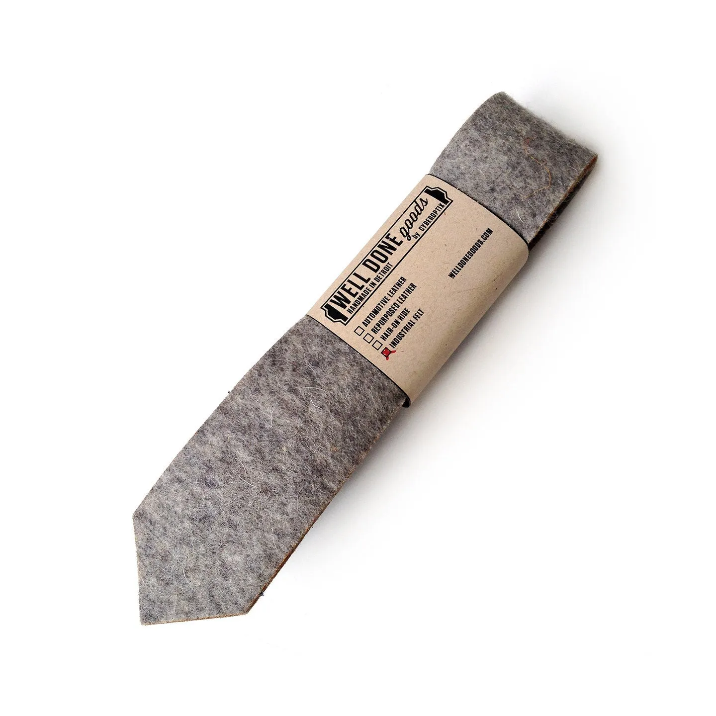 Light Grey Industrial Felt Necktie