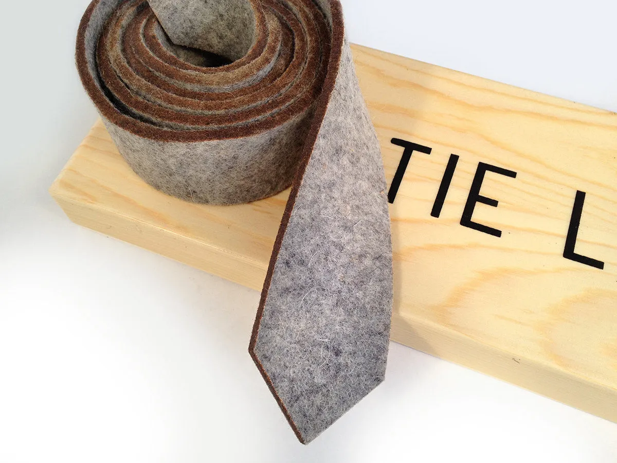 Light Grey Industrial Felt Necktie