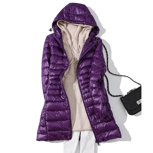 Long Down Jacket 7XL Plus size Women Winter Ultra Light Down Jacket Women With Hooded Down Coat-1